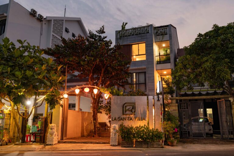 Luxurious deluxe room overlooking Hoi An rice fields with freestanding bathtub